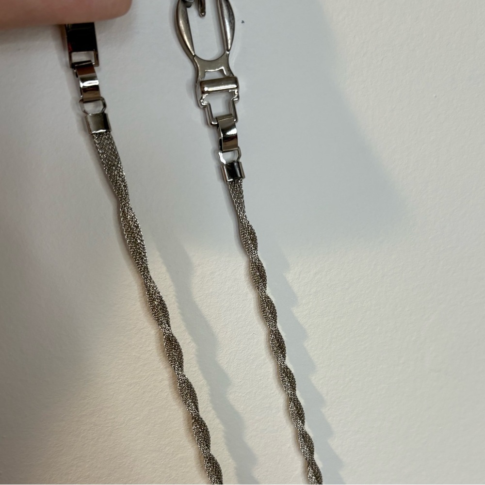 Braided Silver Belt #123